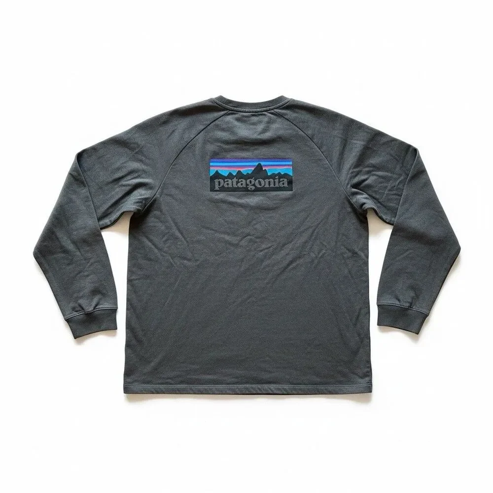 Patagonia Men’s XXL P-6 Logo Lightweight Crew Sweatshirt Forge Grey FGE - Picture 1 of 9